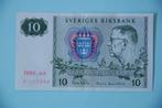 SUÈDE : 10 COURONNES 1980 UNC, Envoi, Billets en vrac