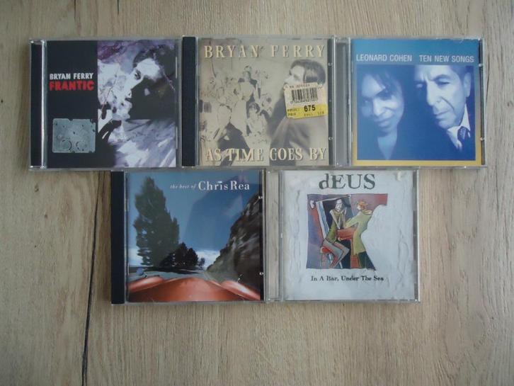 Lot 10 met 5 CD's "Bryan Ferry, Deus, Chris Rea, Leonard, CD & DVD, CD | Pop, Utilisé, Enlèvement ou Envoi