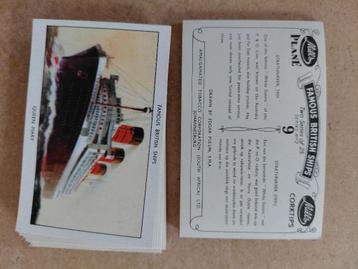 Famous British Ships 2e serie compl. set 25 chromos schepen beschikbaar voor biedingen