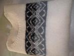 Handgebreide trui met jacquardboord., Wit, Maat 46/48 (XL) of groter, Zo goed als nieuw, Ophalen