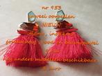 953. Bijou : boucles d'oreilles, NEUF, frais de port inclus, Autres matériaux, Puces ou Clous, Rouge, Envoi