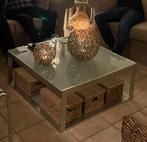 Salontafel met melkglas, Ophalen, Gebruikt, 50 tot 100 cm, Vierkant