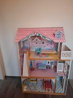 Poppenhuis uit hout met meubeltjes, Kinderen en Baby's, Ophalen, Gebruikt, Poppenhuis