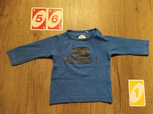 T-shirt lange mouw - Maat 56 - Verschillende merken, Kinderen en Baby's, Babykleding | Maat 56, Zo goed als nieuw, Jongetje of Meisje