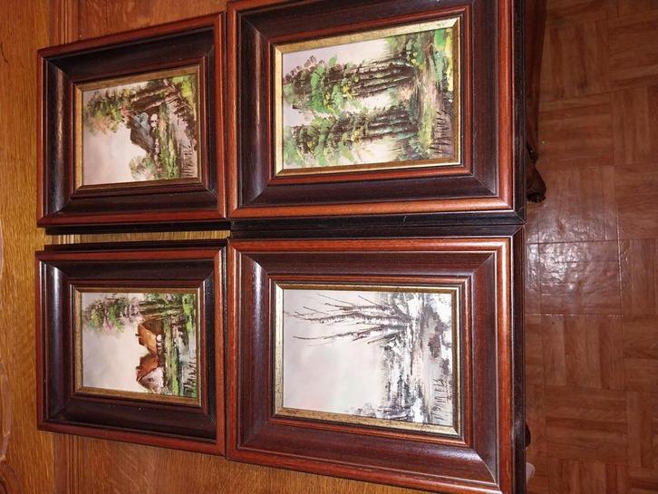 de 4 seizoenen van H.Pauwels, Antiek en Kunst, Kunst | Schilderijen | Klassiek, Ophalen of Verzenden