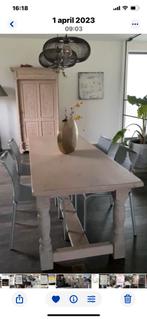 Volle eiken eettafel ( zonder stoelen) gezandstraald, Ophalen, Gebruikt
