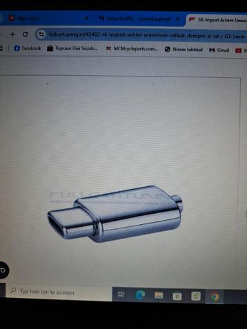 Inox uutlaatdemper beschikbaar voor biedingen