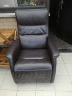 Relax zetel inleer, Huis en Inrichting, Fauteuils, Ophalen, Gebruikt, Leer