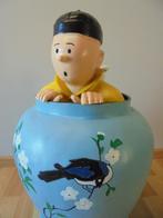Beeld Vaas Kuifje Tintin De Blauwe Lotus Vintage Vintage, Ophalen of Verzenden