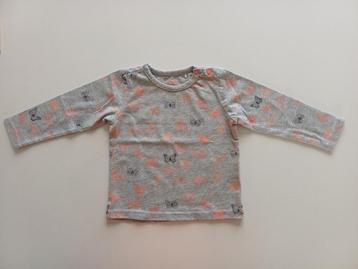 Grijze longsleeve T-shirt 'vlinder' maat 80 JBC beschikbaar voor biedingen
