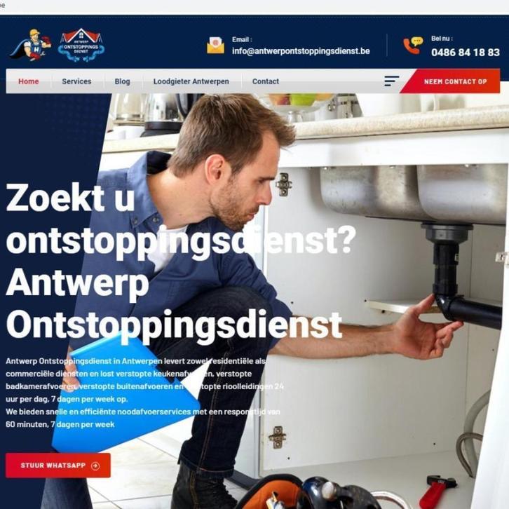 Ontstoppingsdienst - Loodgieter Antwerpen - 0486841883, Doe-het-zelf en Bouw, Overige Doe-Het-Zelf en Bouw, Ophalen of Verzenden