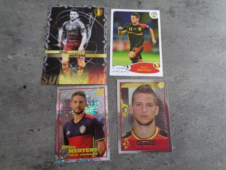 VOETBAL  STICKERS  PANINI CARREFOUR DRIES MERTENS 4X, Hobby en Vrije tijd, Stickers en Plaatjes, Ophalen of Verzenden
