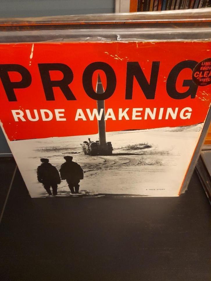 lp - prong - rude awakening - ltd clear vinyl - sealed, Cd's en Dvd's, Vinyl | Hardrock en Metal, Nieuw in verpakking, Ophalen of Verzenden