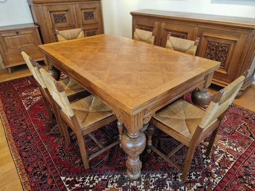Stijlvolle rustieke eetkamer, Huis en Inrichting, Tafels | Eettafels, Gebruikt, 100 tot 150 cm, 150 tot 200 cm, Vijf personen of meer