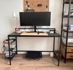 Zwart hout/metaal bureau 120x60x75, Huis en Inrichting, Bureaus, Ophalen, Zo goed als nieuw, Bureau