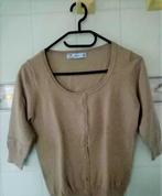 Zara : beige gilet vest cardigan 2/3 mouwen , mt L, Taille 42/44 (L), Enlèvement ou Envoi, Comme neuf, Zara