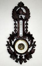 Houten wand weerstation met snijwerk, Duitsland van ca 1900., Antiek en Kunst, Ophalen of Verzenden