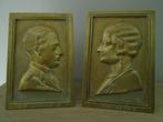 Koning Leopold II en Koningin Astrid (koperen plaat), Verzamelen, Gebruikt, Ophalen of Verzenden