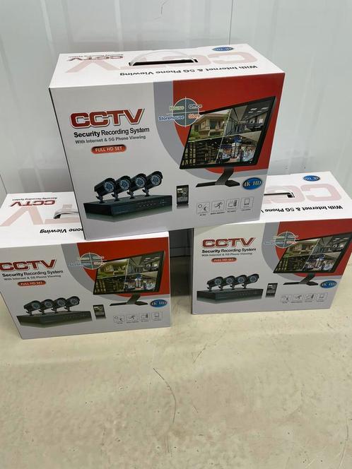 Nieuwe CCTV 4 beveiligingscamera’s set, Audio, Tv en Foto, Videobewaking, Ophalen of Verzenden