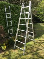 Schuifladder/Trap 3-delig, Doe-het-zelf en Bouw, Ladders en Trappen, Ophalen, Gebruikt, Trap, Opvouwbaar of Inschuifbaar