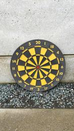 Geel dart board, vogelpiek vintage retro, Cible de fléchettes, Utilisé, Enlèvement ou Envoi