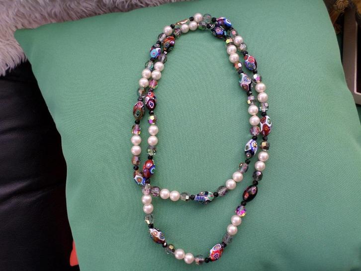 Collier vintage avec perles Murano millefiori, Bijoux, Sacs & Beauté, Colliers, Enlèvement ou Envoi