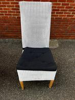 Set van 6 landelijke witte rotan stoelen “Jan des Bouvrie”, Maison & Meubles, Landelijk, Enlèvement, Cinq, Six Chaises ou plus