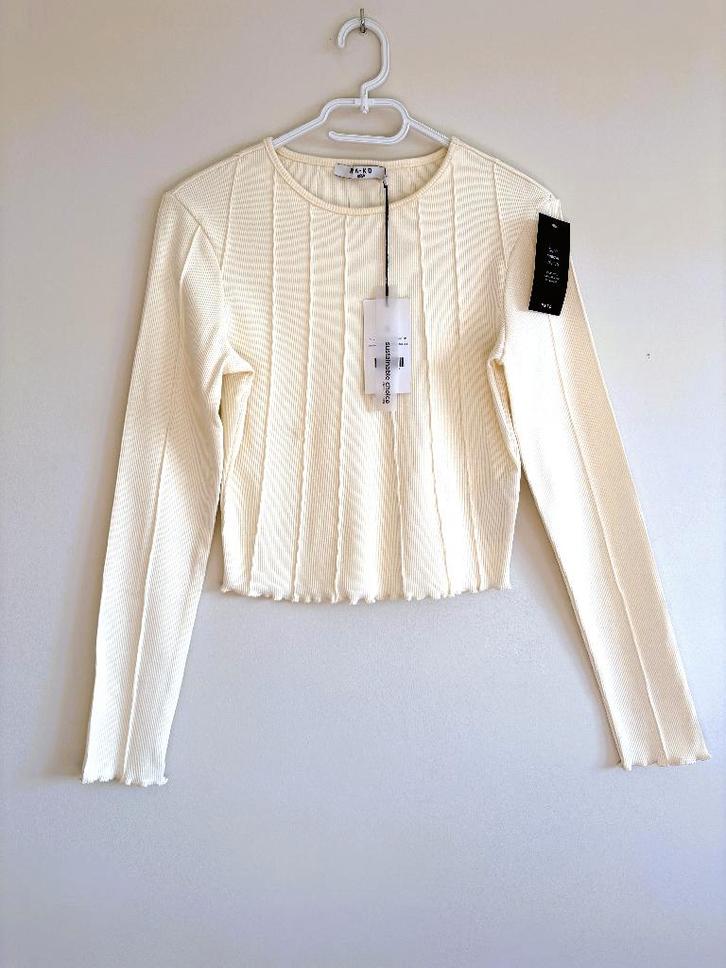 Na-kd Structured Long Sleeve Top – Nieuw met label – S, Kleding | Dames, T-shirts, Nieuw, Maat 36 (S), Overige kleuren, Lange mouw