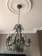 Metalen luster incl. 6 led kaarslampen, Maison & Meubles, Lampes | Lustres, Enlèvement, Comme neuf