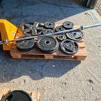 Olympische Gewichten Set + Olympische Barbell 220cm, Enlèvement, Plaques d'haltères