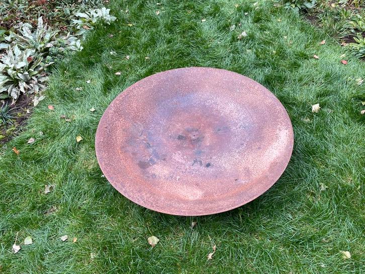 Vuurschaal 100cm in cortenstaal, Tuin en Terras, Vuurschalen, Zo goed als nieuw, Ophalen