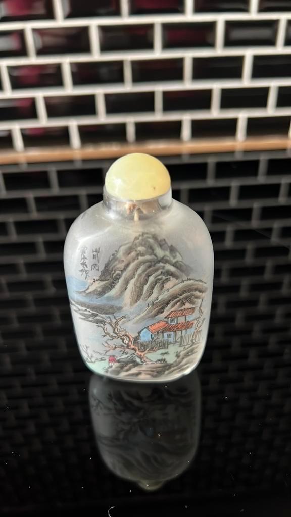 Antieke, Chinese parfumflesjes in glaspasta met Jade-dop, Verzamelen, Parfumverzamelingen, Zo goed als nieuw, Verzenden