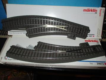 Marklin aiguillages 24671 + 24672 Neufs beschikbaar voor biedingen