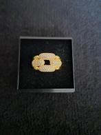 Nieuwe verguld zilveren ring maat 56, Handtassen en Accessoires, Ringen, Nieuw, Ophalen of Verzenden, Dame, Goud