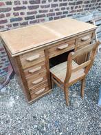 Bureau vintage avec chaise de Herve, Ophalen of Verzenden
