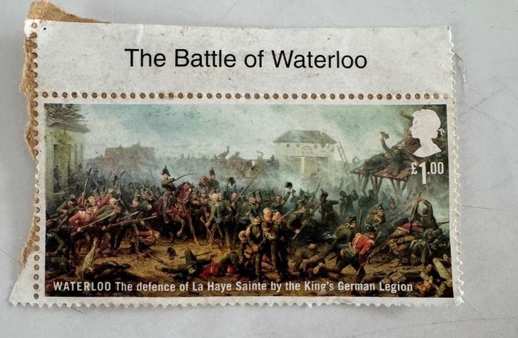 Postzegel Waterloo defence La Haye 2015 UK 1 Pound, Postzegels en Munten, Postzegels | Europa | UK, Ophalen of Verzenden
