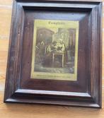 COMPTABLE: plaque de cuivre dans un cadre en bois, Ophalen, Koper