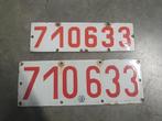 Mooi bewaarde set, oude Belgische nummerplaten., Verzenden, Gebruikt