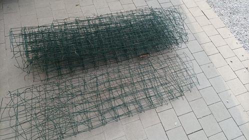 Tuinafsluiting: metalen draad met groene plastic coating, Tuin en Terras, Gaas en Draad, Gebruikt, Draad, Ophalen