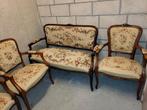 Bankstel gobelin als nieuw met tabouret, Antiek en Kunst, Ophalen