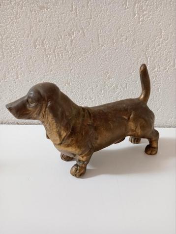 Chien en laiton antique, Enlèvement ou Envoi, Comme neuf