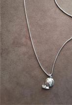 S' Steel nieuw zilverkleur ketting + kettinghanger voetbal, Handtassen en Accessoires, Kettingen, Nieuw, Ophalen of Verzenden