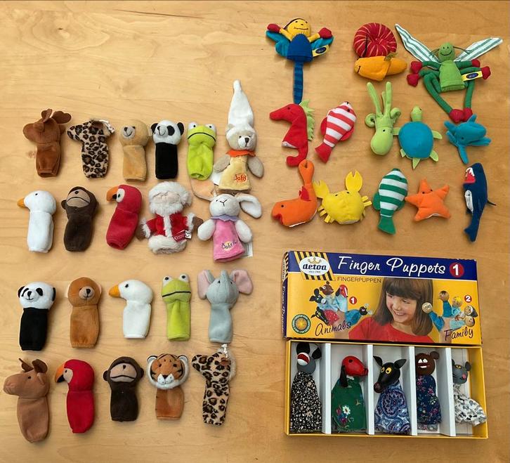 Lot de 39 marionnettes à doigts, Kinderen en Baby's, Speelgoed | Educatief en Creatief, Zo goed als nieuw, Ophalen
