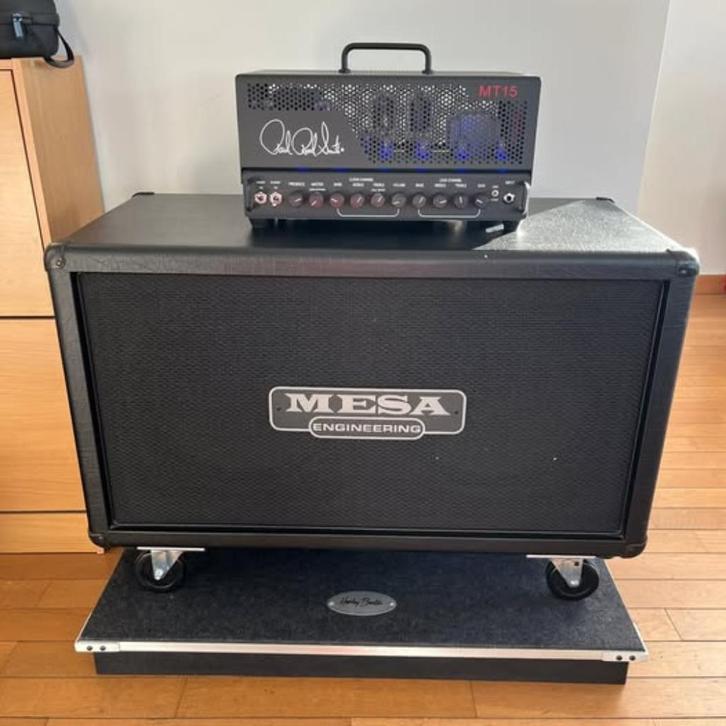 Mesa Boogie gelijkrichter 212 horizontaal + PRS MT15, Muziek en Instrumenten, Versterkers | Bas en Gitaar, Zo goed als nieuw, Gitaar