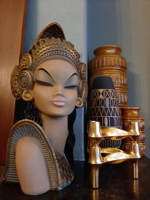 Alex MDMG-buste van Balinees meisje | stijl Tretchikoff, Antiek en Kunst, Kunst | Beelden en Houtsnijwerken, Ophalen of Verzenden
