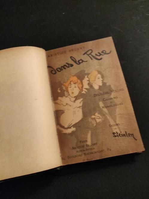 Aristide Bruant — Op straat — Circa 1895 - Steinlen, Antiek en Kunst, Antiek | Boeken en Manuscripten, Ophalen of Verzenden