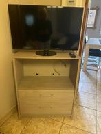 Meuble TV 2 tiroirs en stratifié beige, Ophalen, Zo goed als nieuw