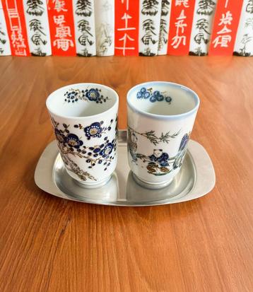 Japanse theekopjes op WMF schaaltje  beschikbaar voor biedingen