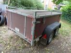 bagage aanhangwagen dubbel as L2,54 B1,24 750kg (hersteld)id, Ophalen, Gebruikt