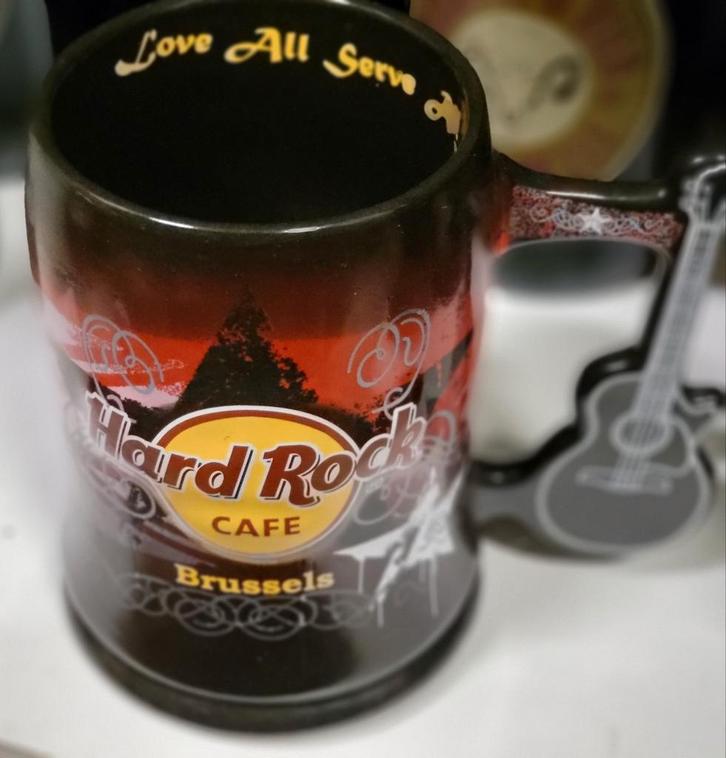 Biermok Hard Rock Cafe Brussels, Verzamelen, Biermerken, Zo goed als nieuw, Ophalen of Verzenden